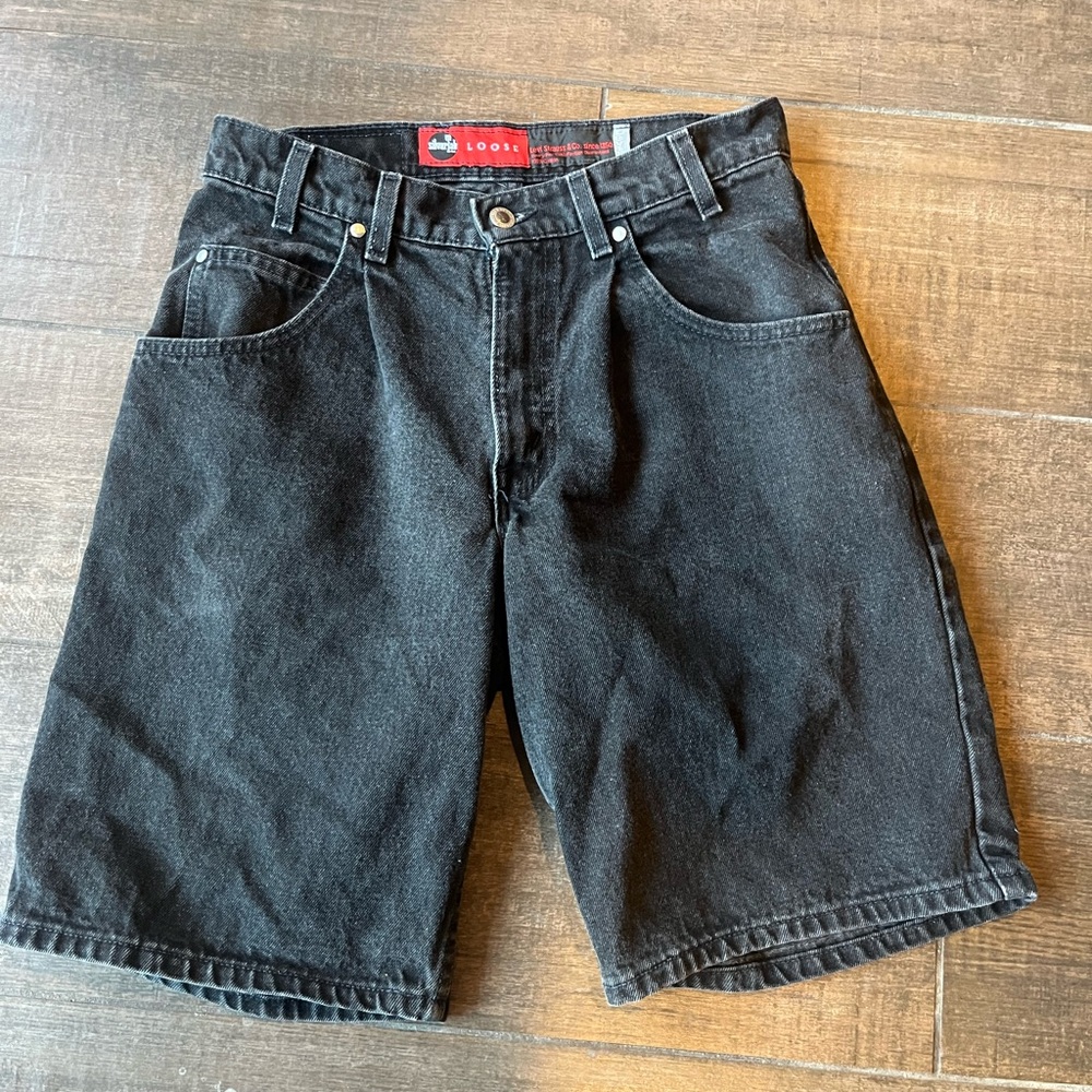 Black silver tab Jorts